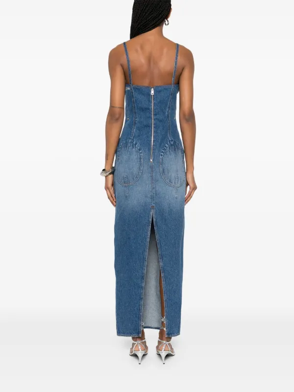 Jean Paul Gaultier Denim Maxi Dress | Blue | FARFETCH BE