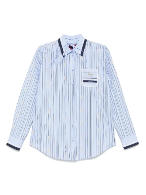 Gucci camisa con rayas estampadas