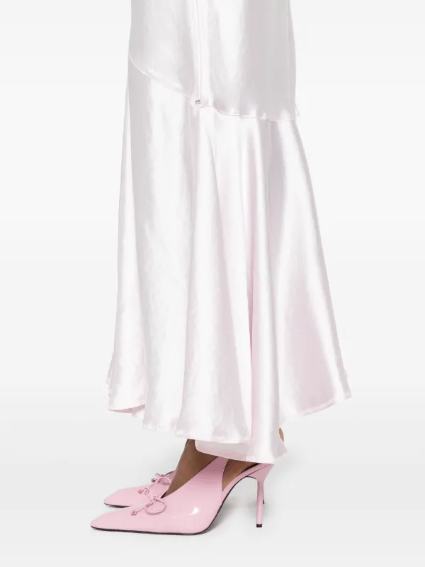 【送料&関税込】SportMax katia Dress Long satin dress, black | Sportmax