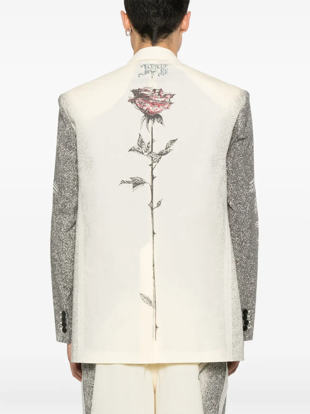 Jean Paul Gaultier Blazer met meerdere tatoeages Beige