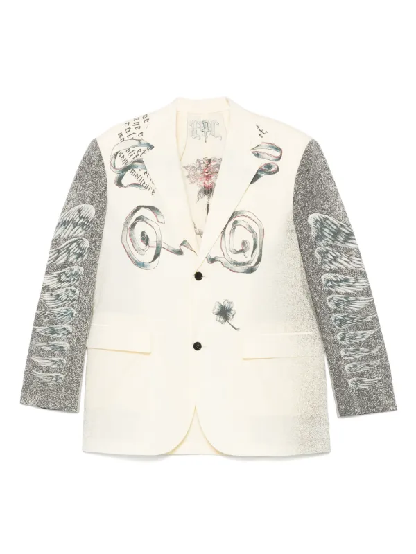 Jean Paul Gaultier 七分袖ジャケット　美品 Jean Paul Gaultier マルチタトゥージャケット | ニュートラル