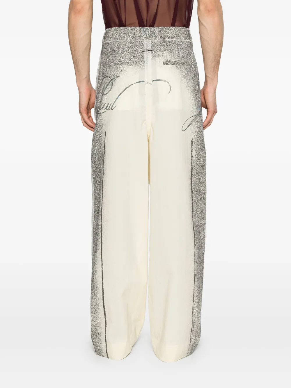 Jean Paul Gaultier Broek met meerdere tatoeages Beige