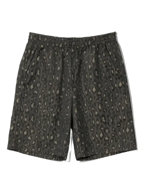 Needles leopard-print track shorts