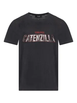 【関税込み】Dsquared2 グレー ルーズフィット Tシャツ ディースクエアード(DSQUARED2)ディースクエアード Skater Fit