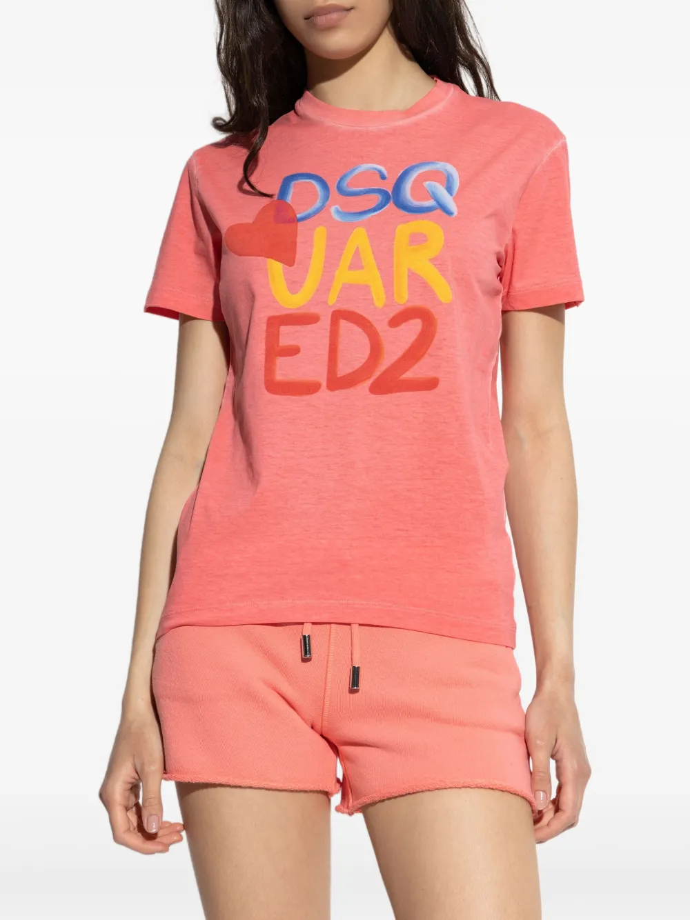 DSQUARED2 Katoenen T-shirt Roze