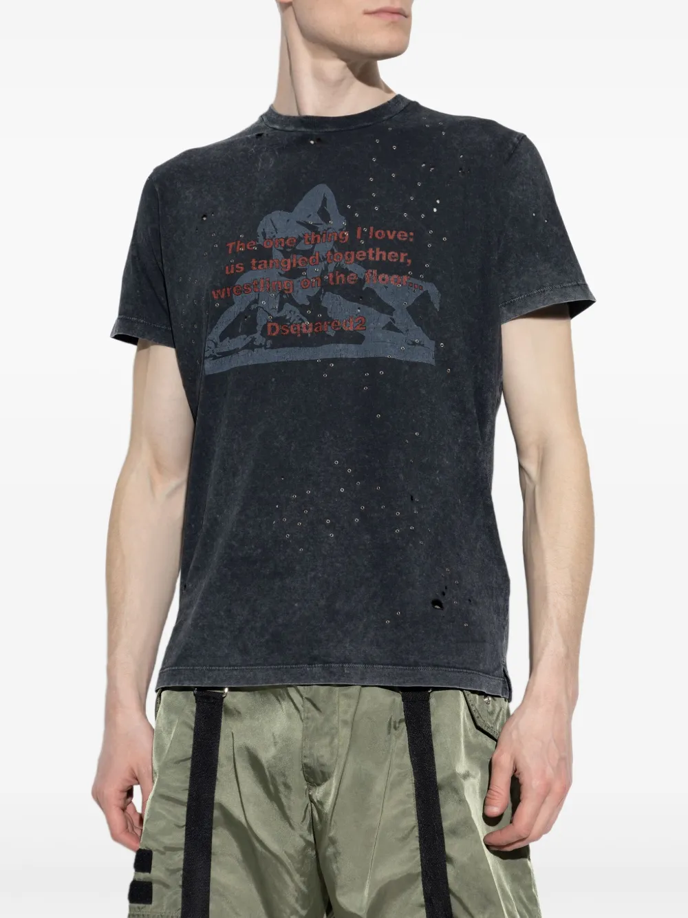 DSQUARED2 T-shirt met print Grijs