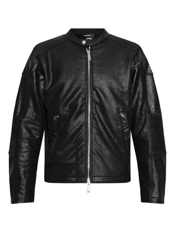 DSQUARED2 ジップアップ ボンバージャケット | ブラック | FARFETCH JP
