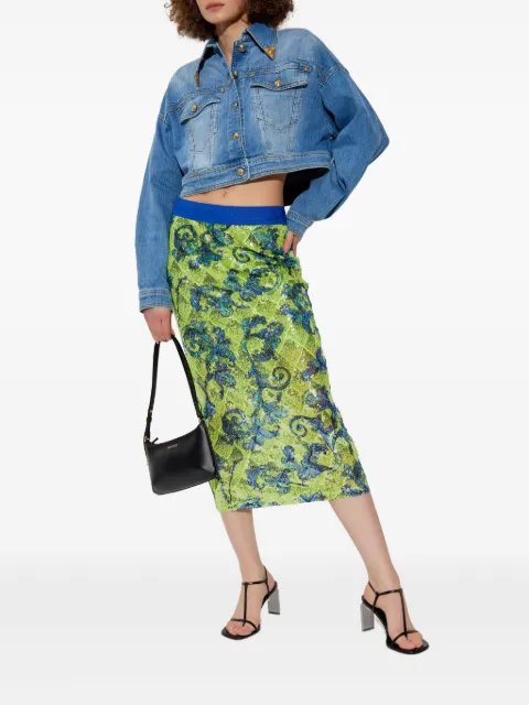 Versace Jeans Couture falda midi con lentejuelas