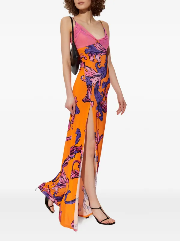 Versace Jeans Couture floral-print Dress | Pink | FARFETCH Versace Jeans Couture floral-print Dress | Pink | FARFETCH