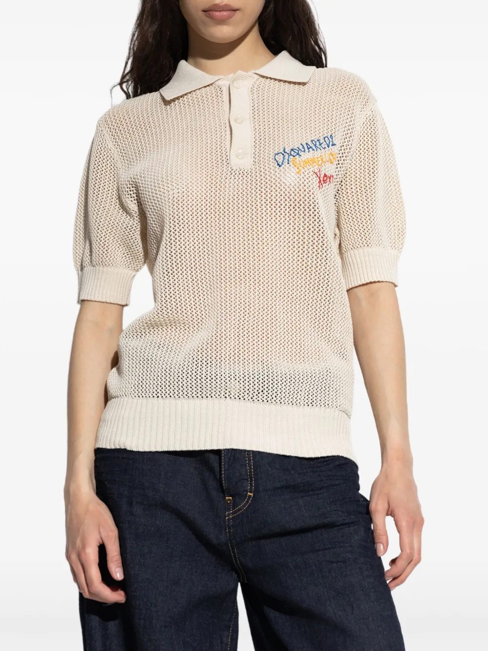 Shop Dsquared2 Cotton Polo Top