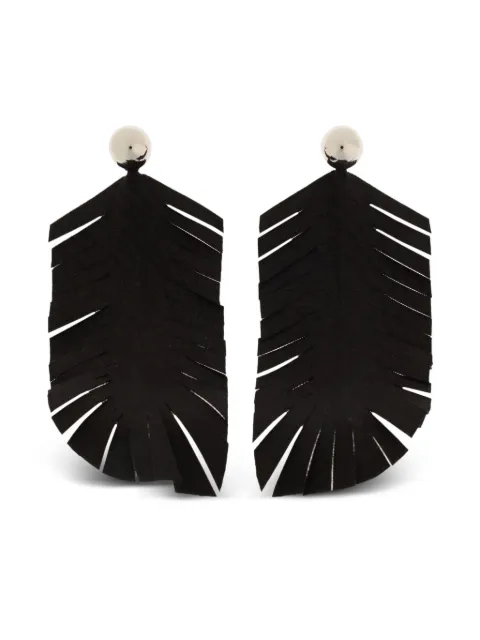 Marni Black Feathers earrings