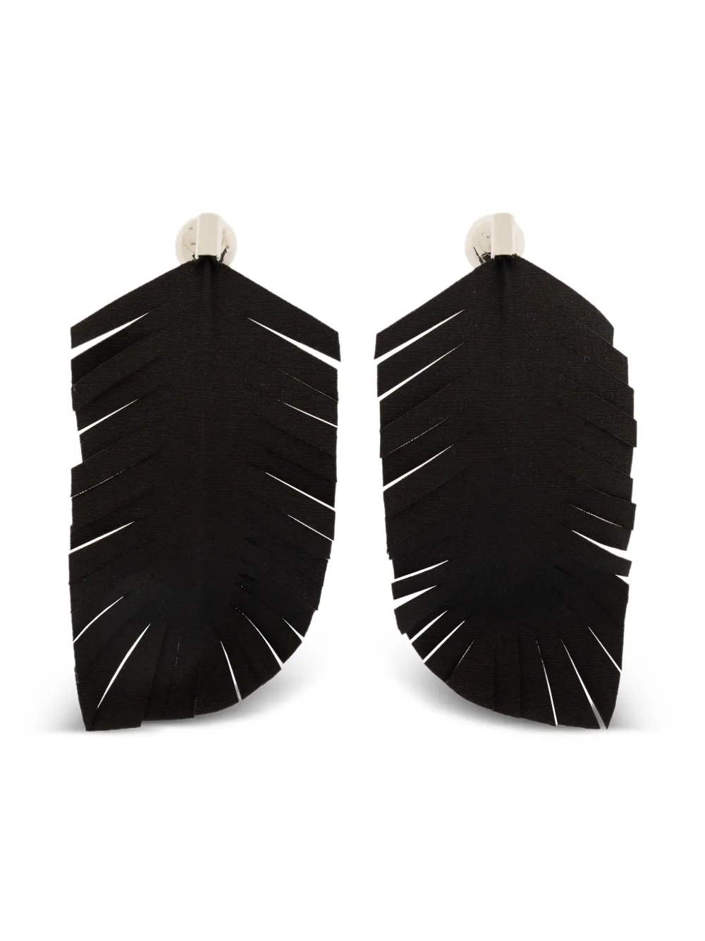 Marni Black Feathers Earrings In 黑色