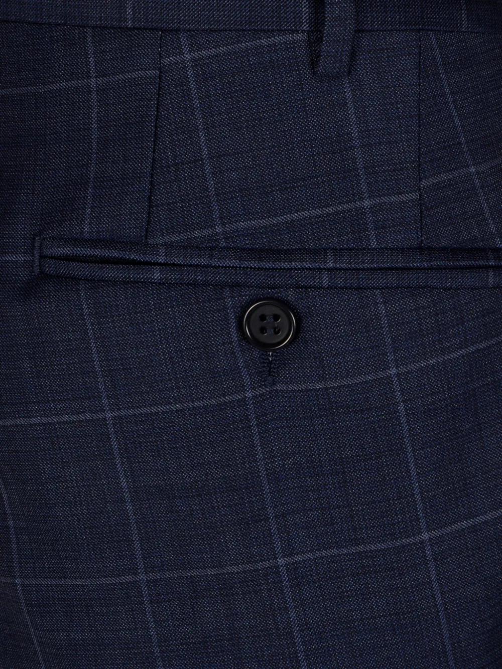 Canali Geruite pantalon Blauw