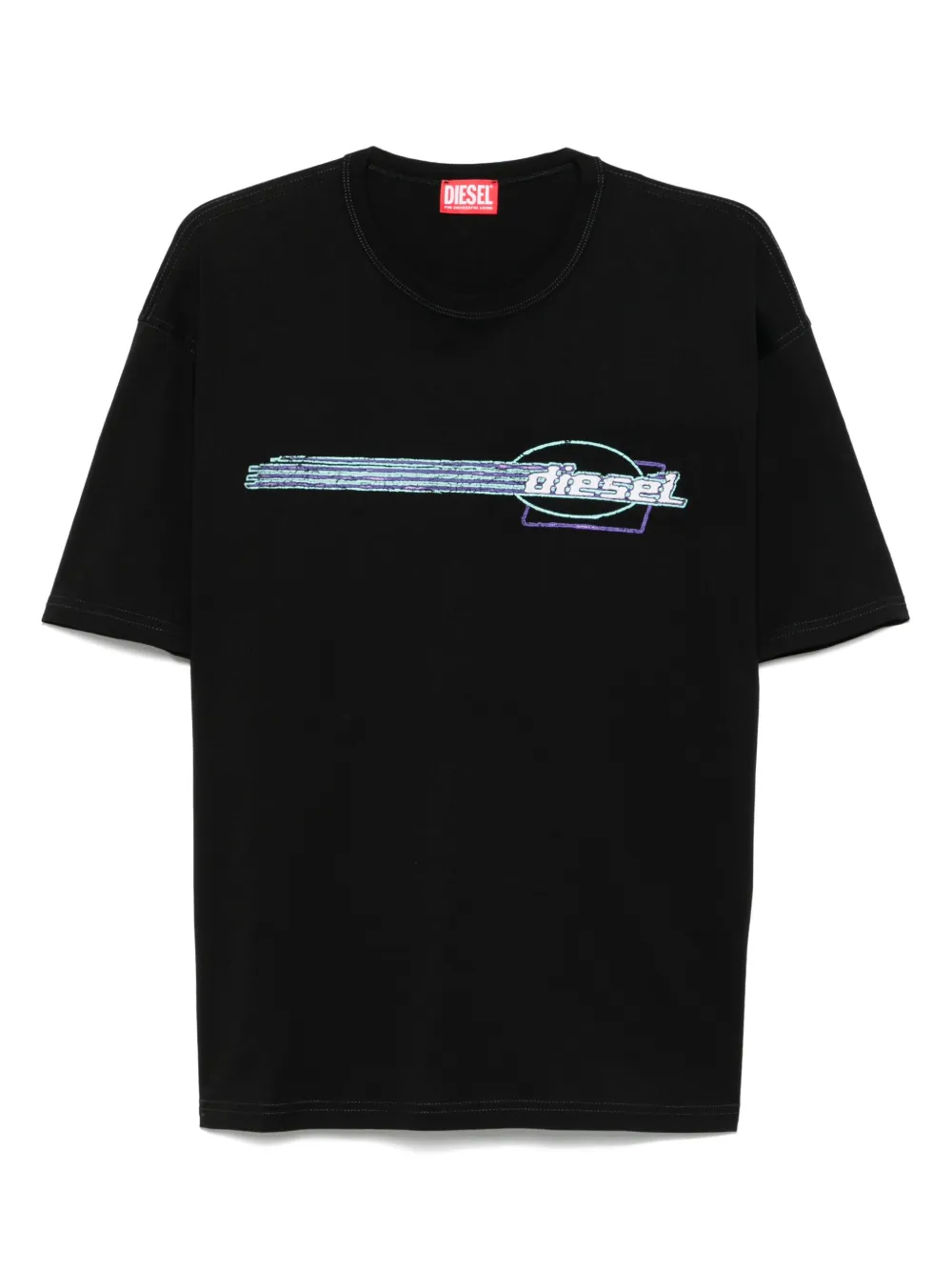 Diesel playera con logo afelpado | negro | Image 1