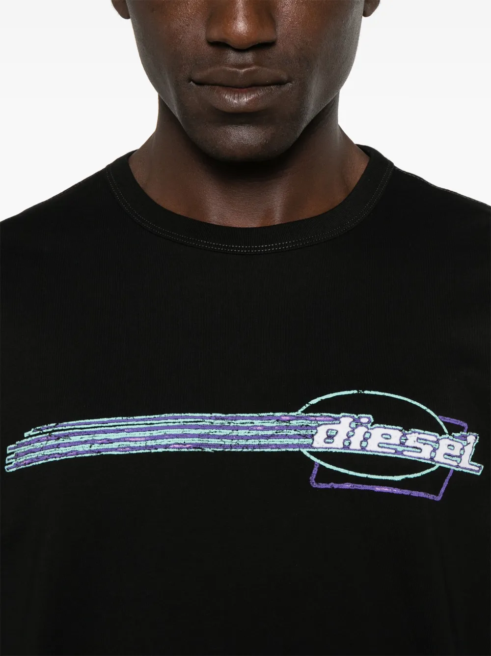 Diesel T-shirt met logo Zwart