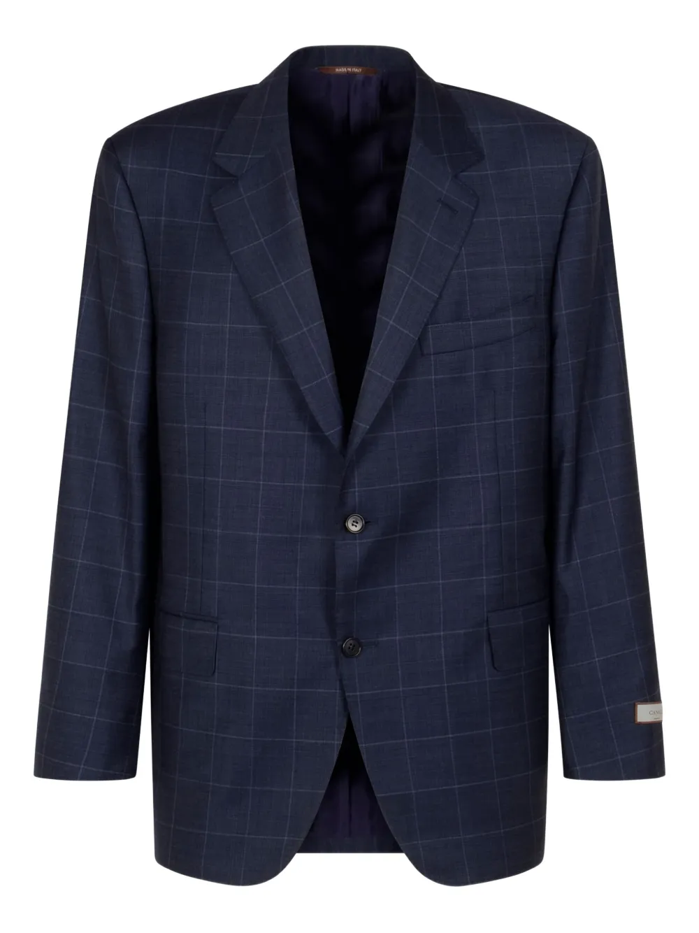 Canali check-pattern blazer | Blue | Image 1