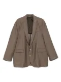 Emporio Armani check-pattern blazer - Brown