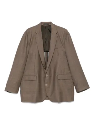 Saint Laurent ウール ジャケット | ブラウン | FARFETCH JP