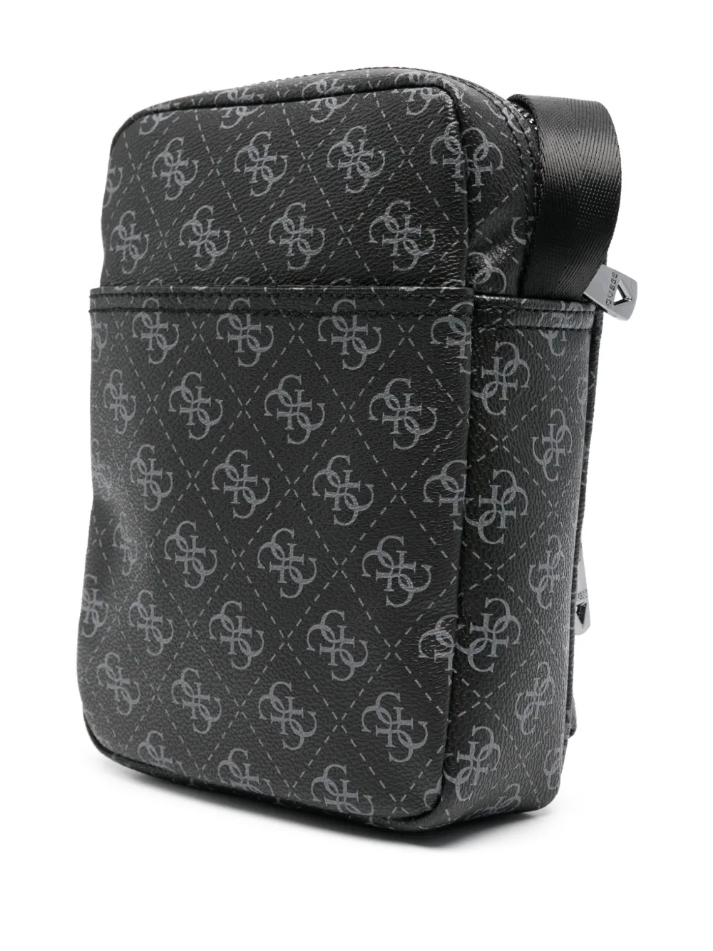 Guess Usa Monogram Messenger Bag In 黑色