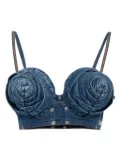 Jean Paul Gaultier denim crop top - Blue