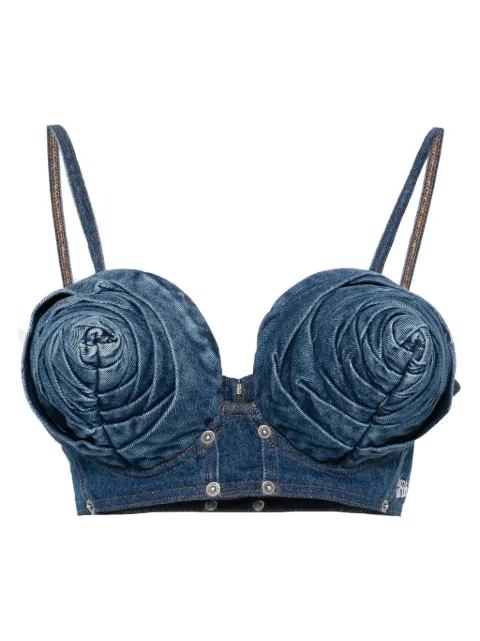 Jean Paul Gaultier top de mezclilla corto