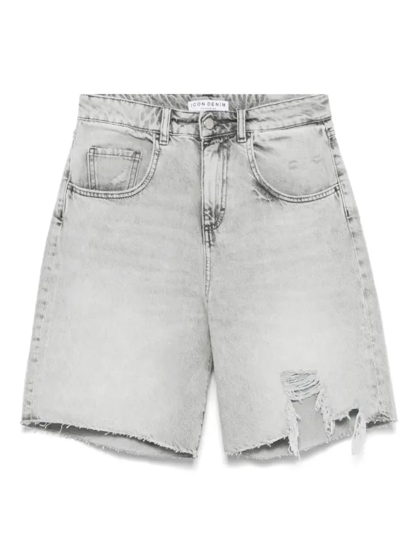 ショートパンツ ICON DENIM Women Shorts Burmudas LEAGR1007 Grey 29705663_58814771_600.jpg