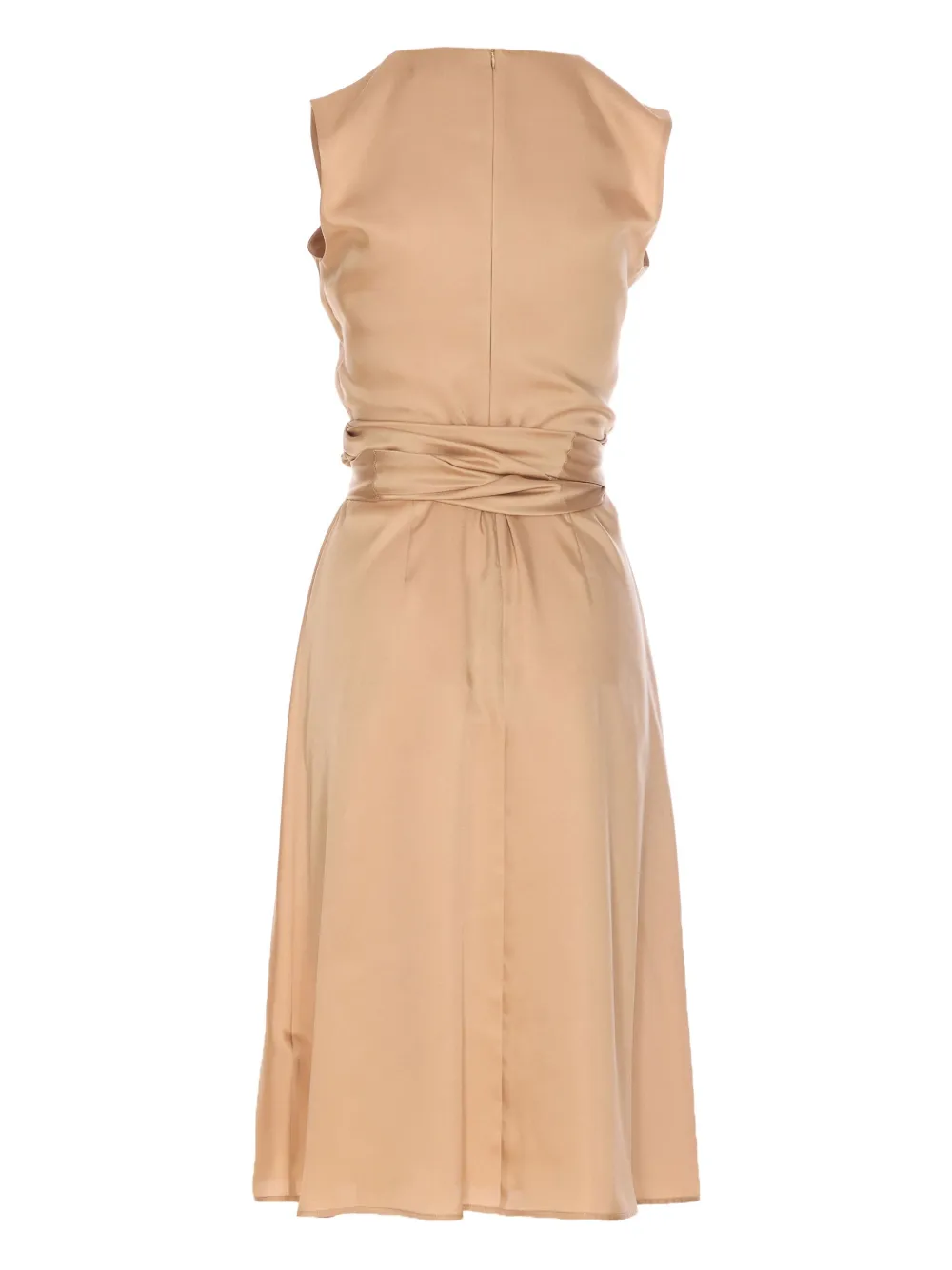 wrap-bow midi dress