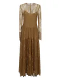 Philosophy Di Lorenzo Serafini Chantilly-lace maxi dress - Neutrals