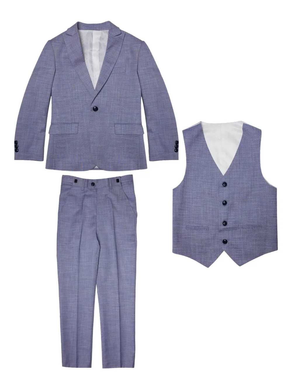 ROMANO KIDS twill suit (set of three) | Blue | Image 1