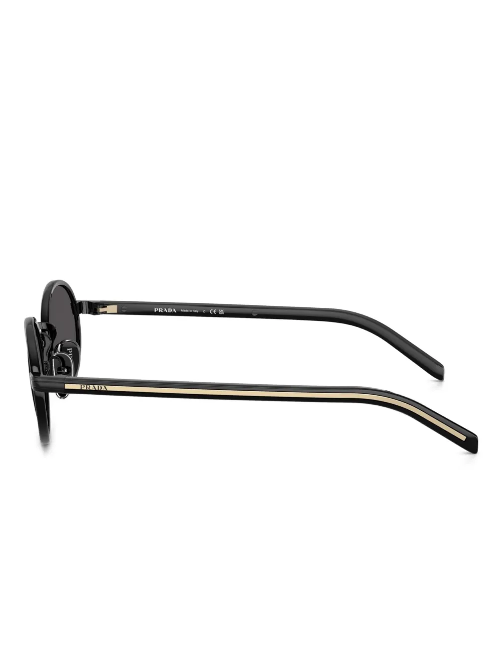 Prada Eyewear Zonnebril met gegraveerd logo Zwart