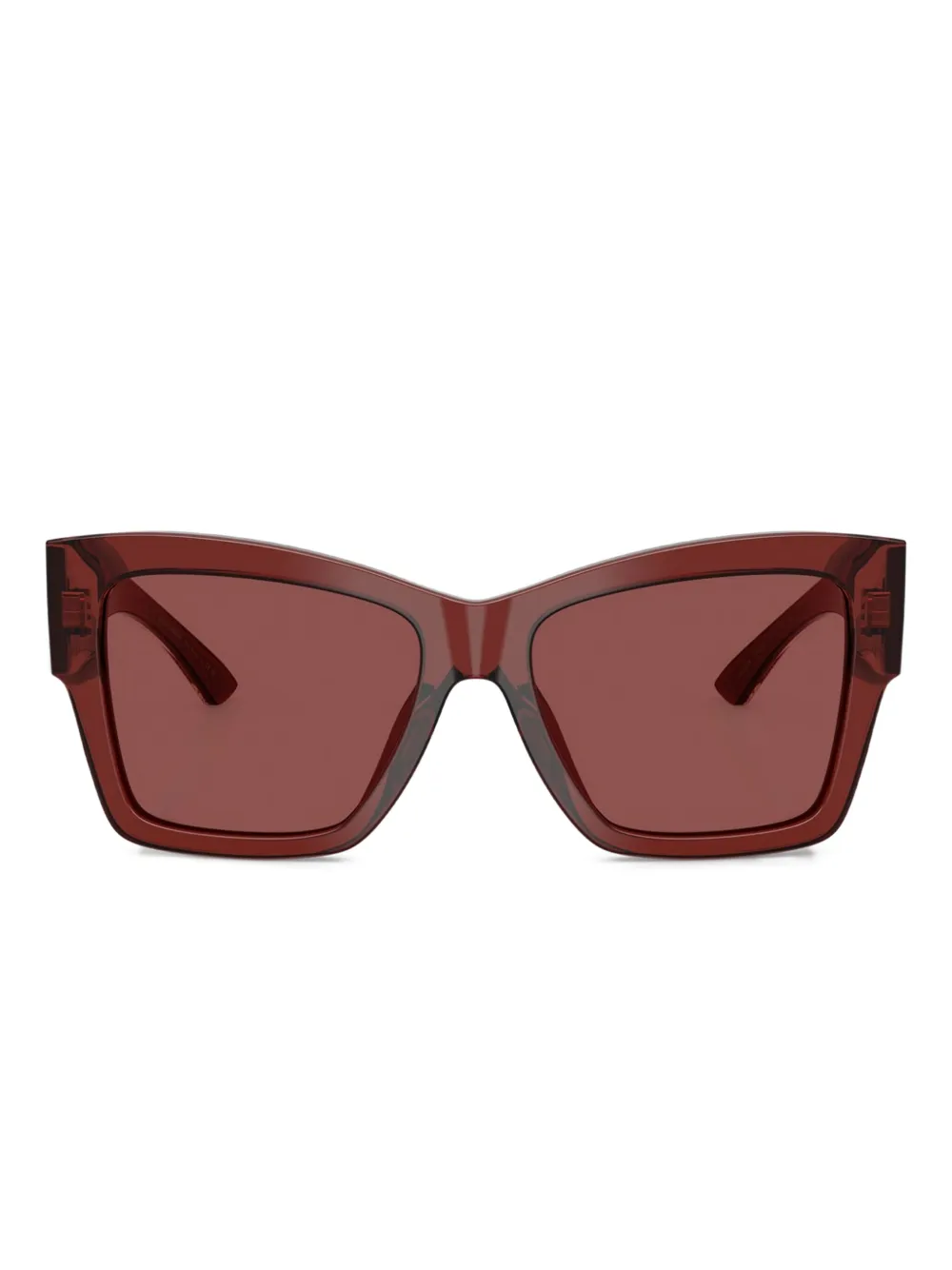 Dolce & Gabbana Eyewear Zonnebril met print Rood