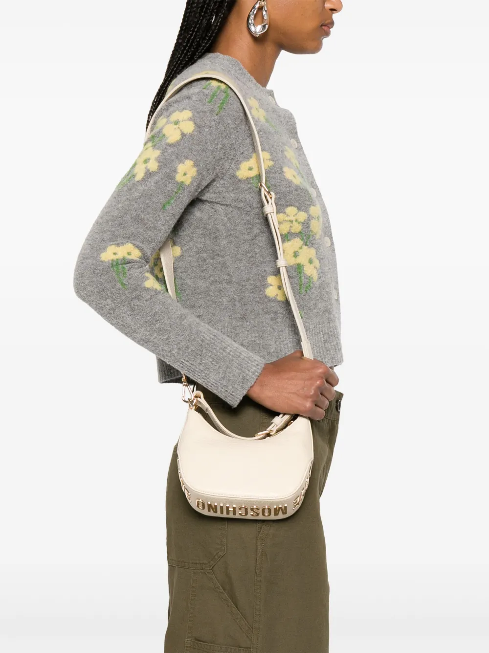 Love Moschino Crossbodytas met logo Beige