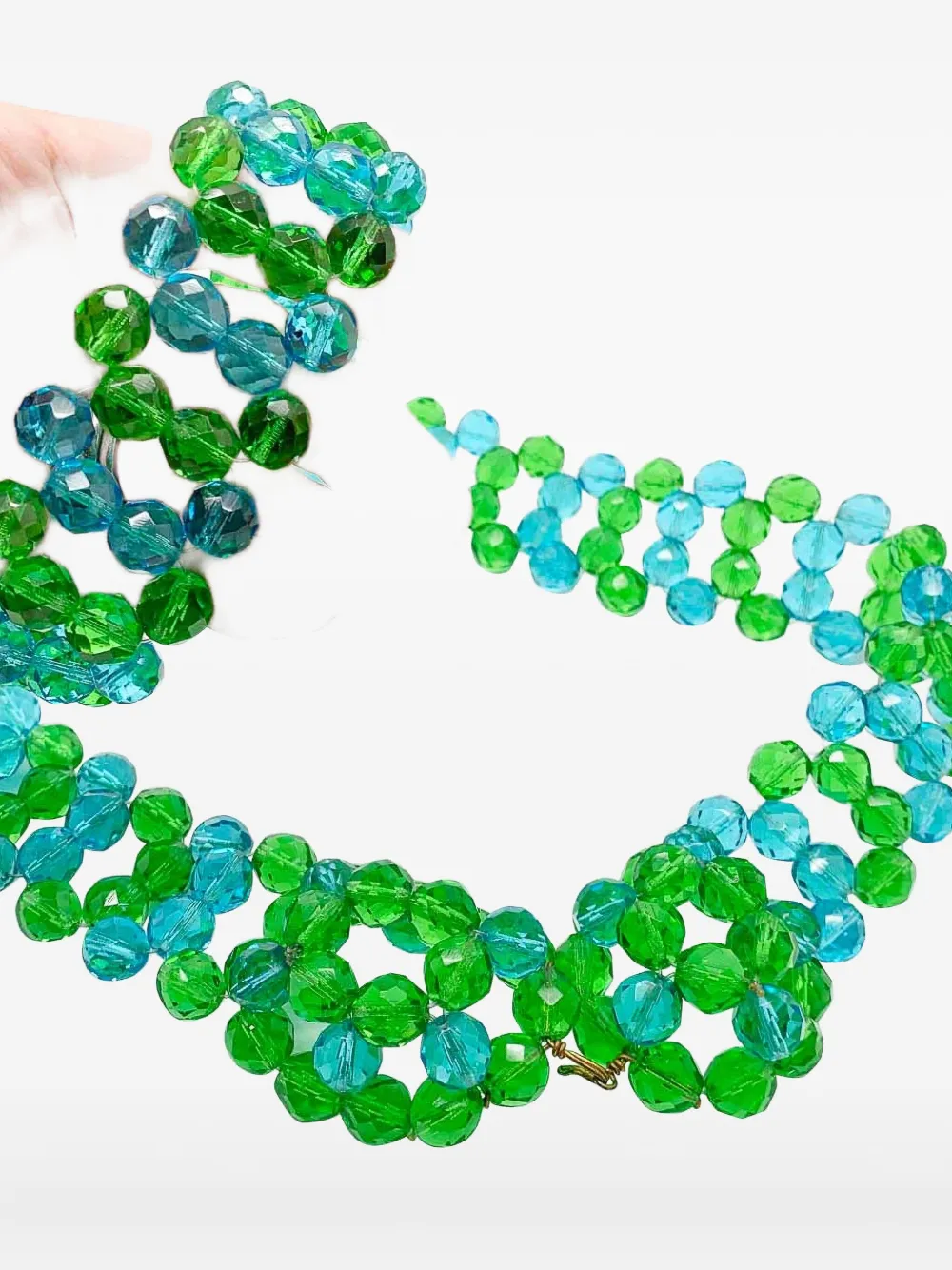 Pre-owned Jennifer Gibson Jewellery 1960s Coppolo Et Toppo Sea Belt In Green