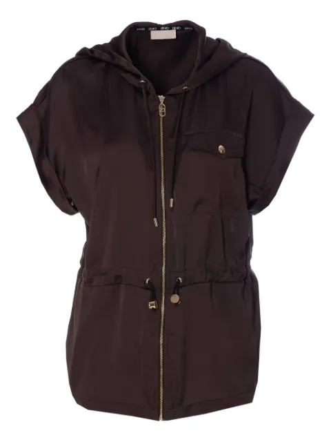 LIU JO drawstring-hood vest