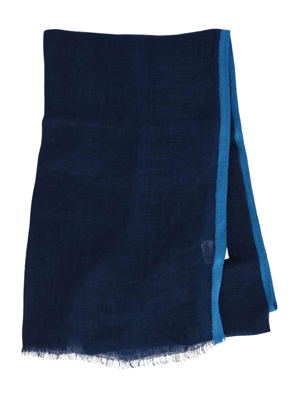 Altea striped linen scarf Blauw