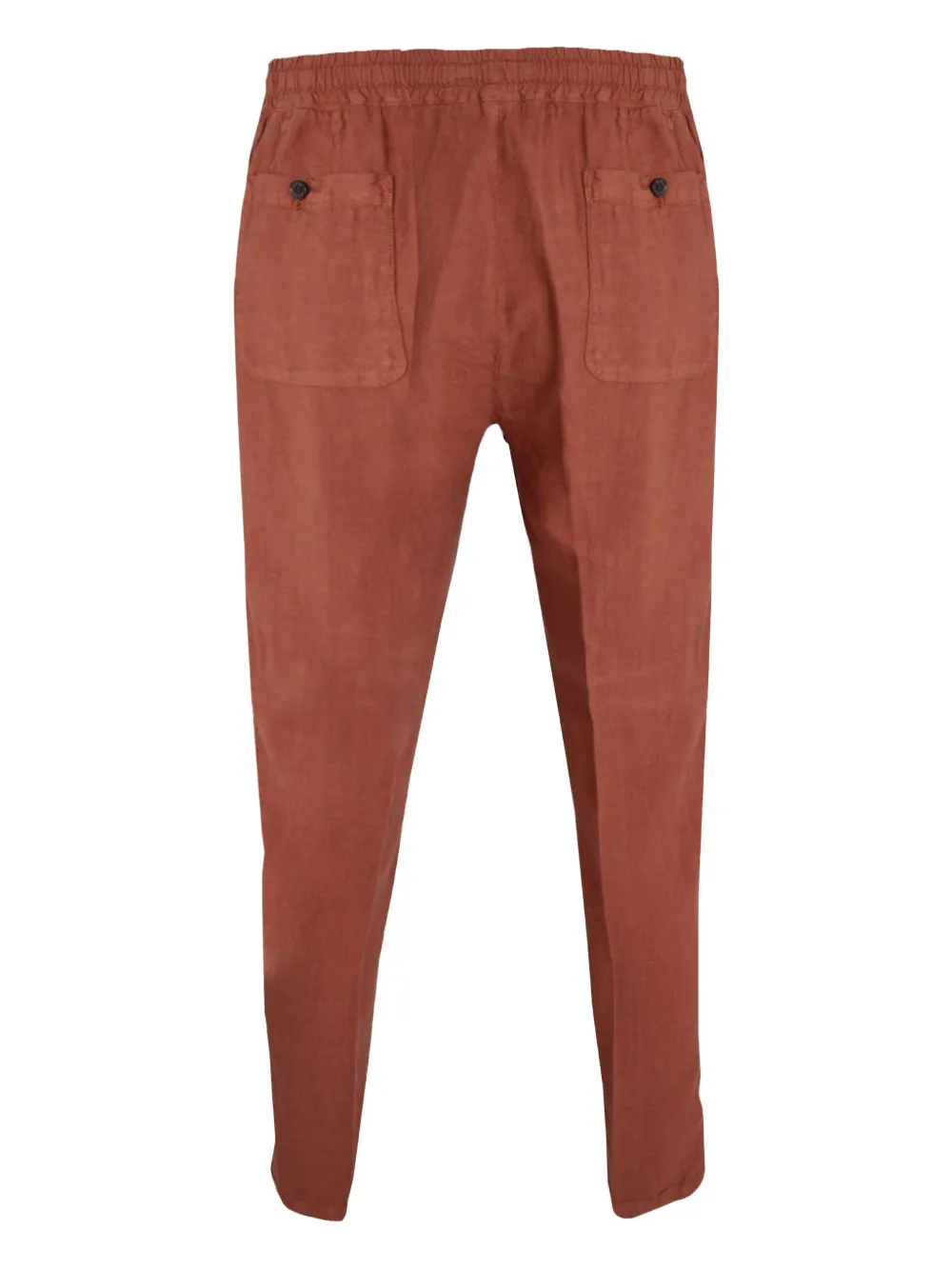 Altea Linnen broek met elastische taille Oranje