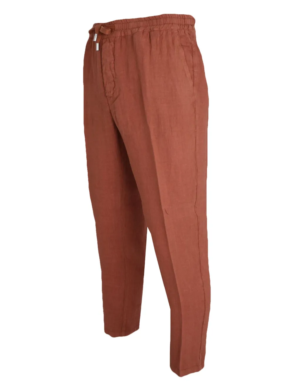 Altea Linnen broek met elastische taille Oranje