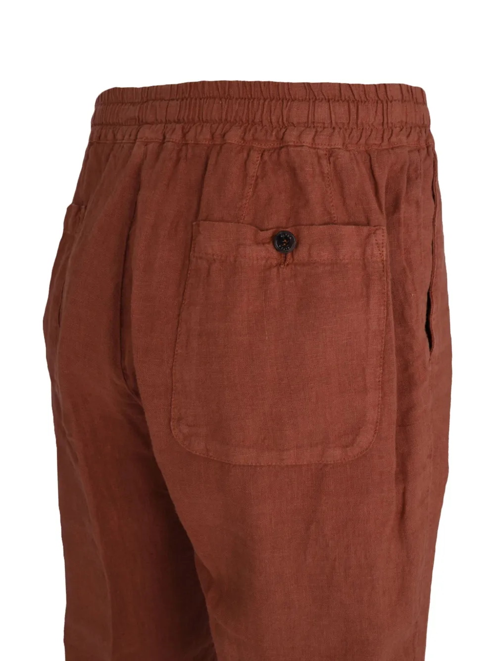 Altea Linnen broek met elastische taille Oranje