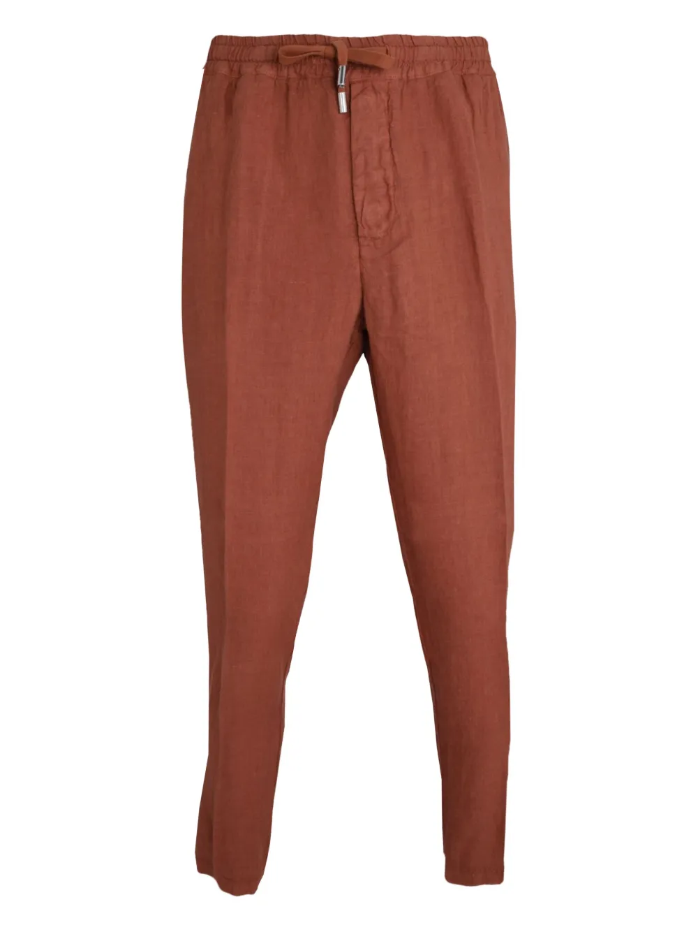 Altea Linnen broek met elastische taille Oranje