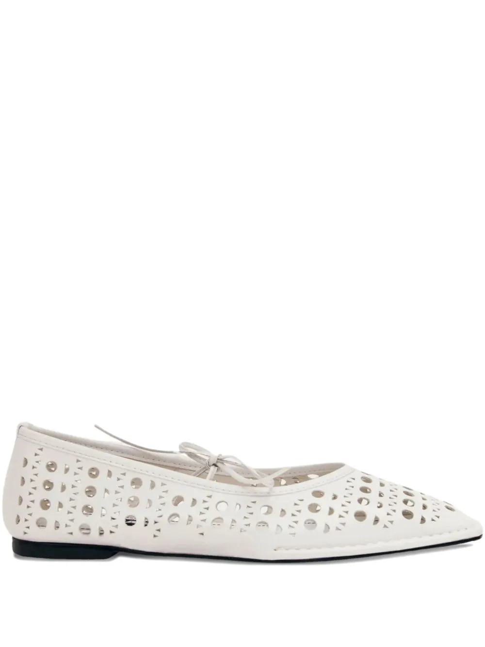 ALOHAS Sway Slit flat pumps White
