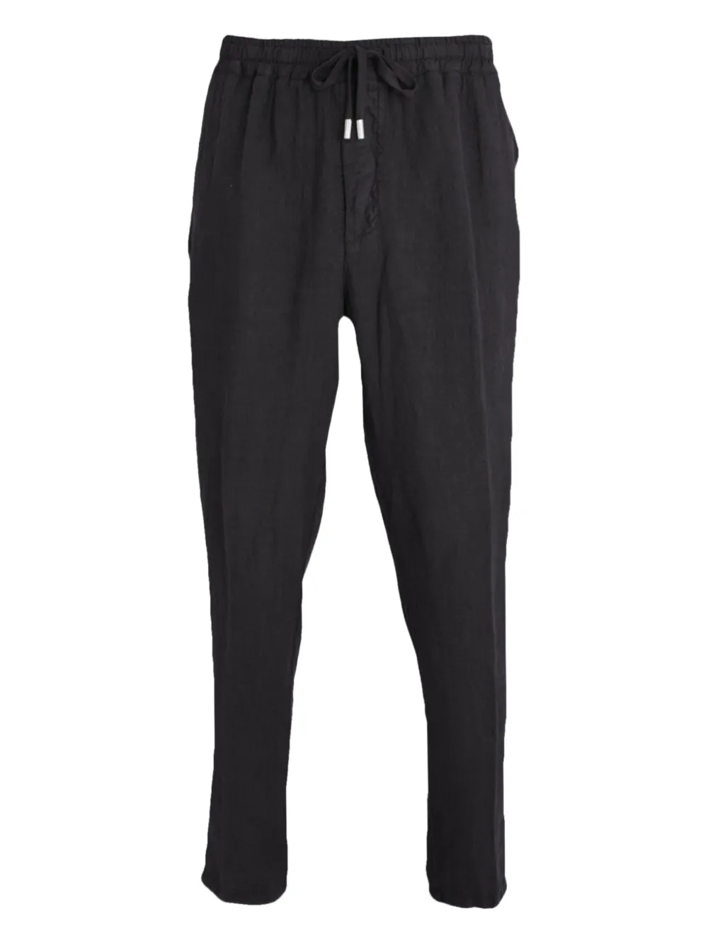 Altea drawstring linen trousers - ブラウン Altea drawstring linen trousers - ブラウン