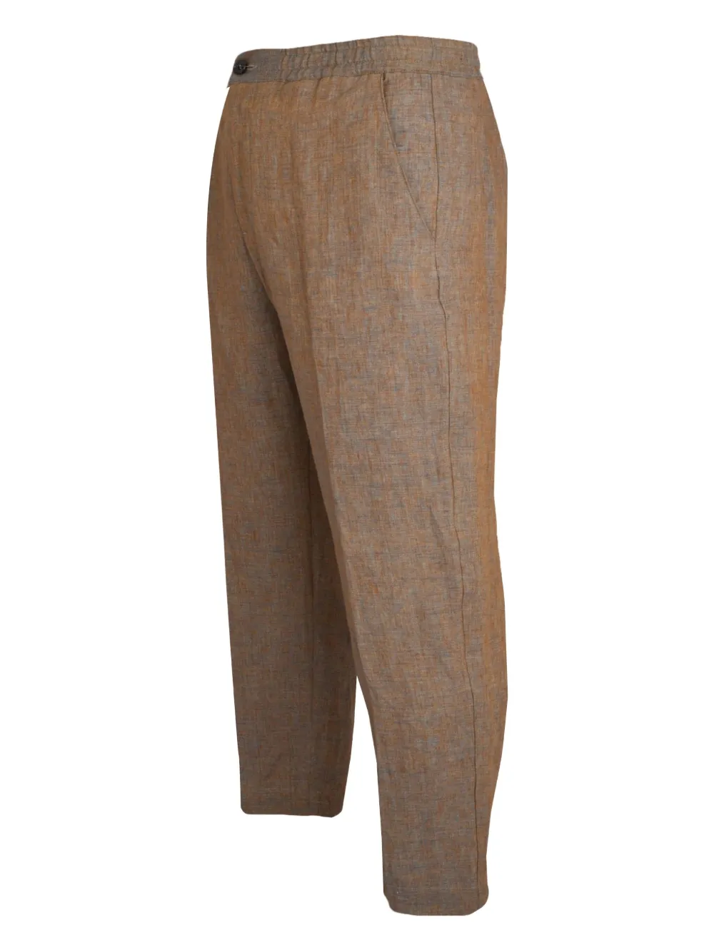 Altea elasticated-waist linen trousers Bruin