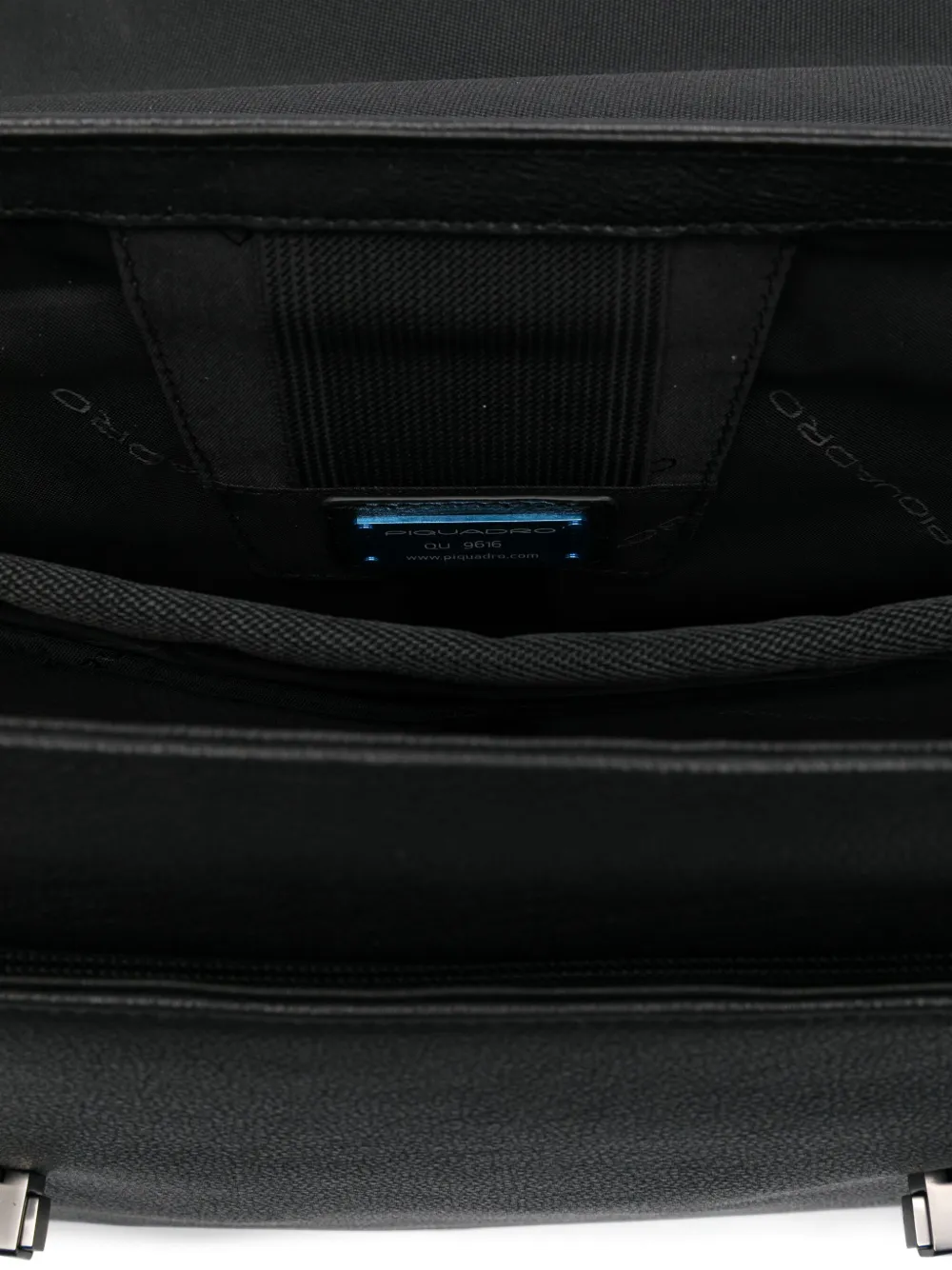PIQUADRO 15 6-inch leren laptoptas Zwart