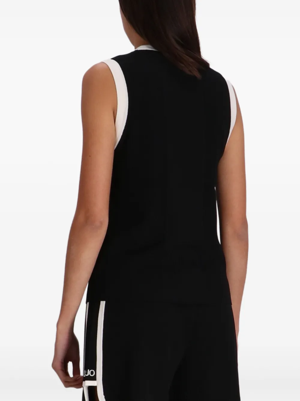 LIU JO Ribgebreide tanktop Zwart