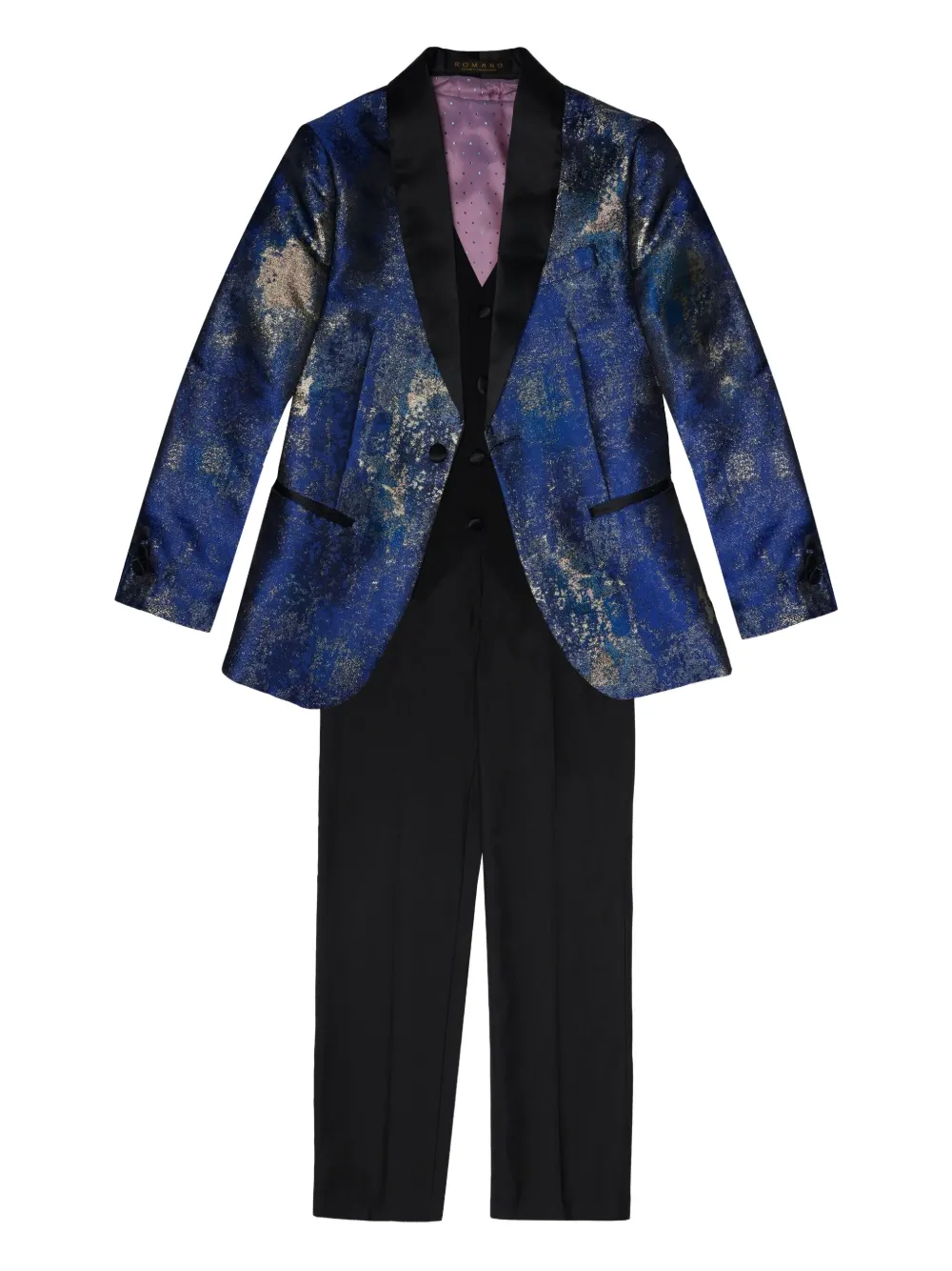 ROMANO JACQUARD THREE-PIECE SUIT