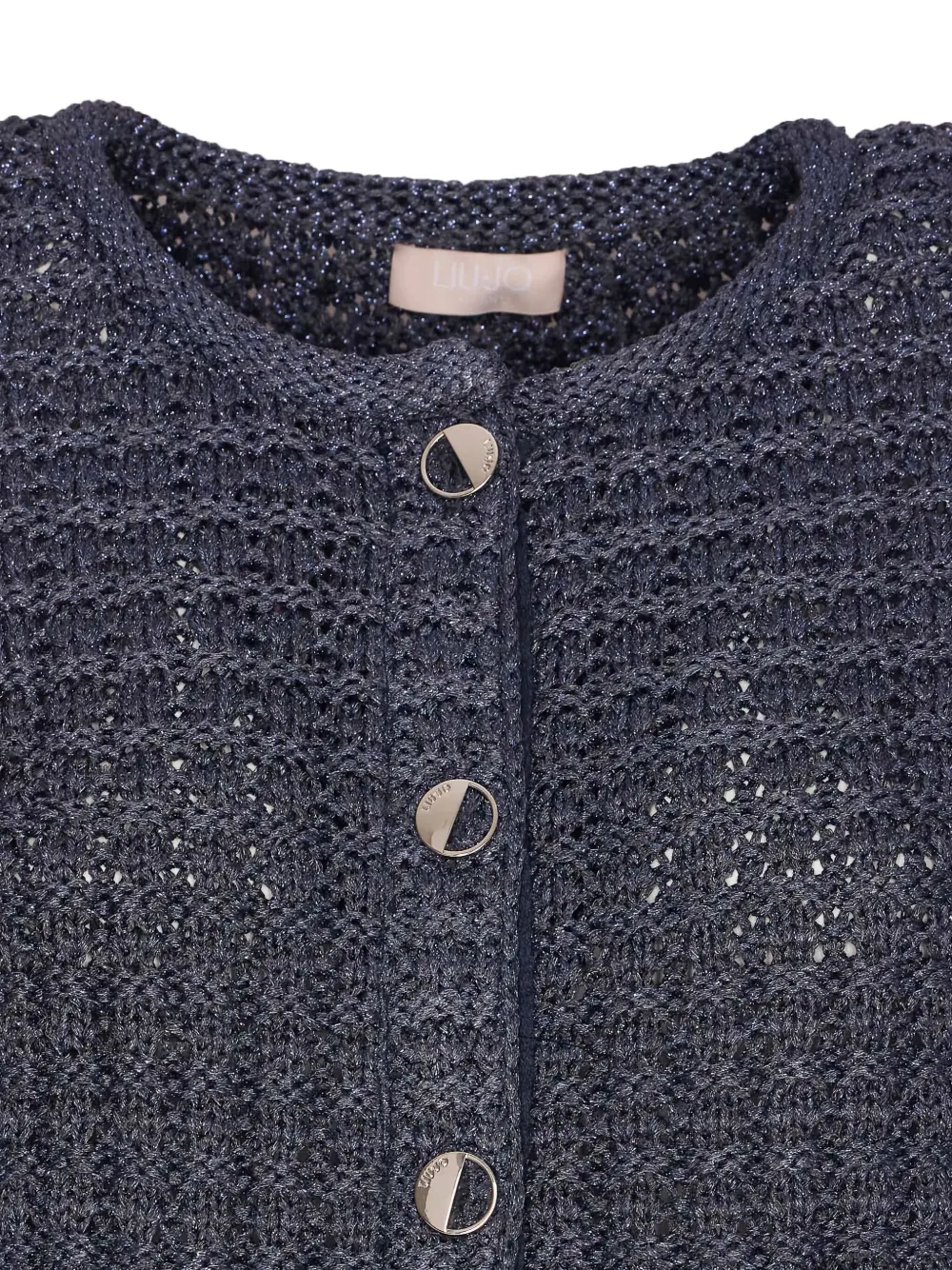 Liu •jo Crewneck Knitted Jacket Frontal Pockets