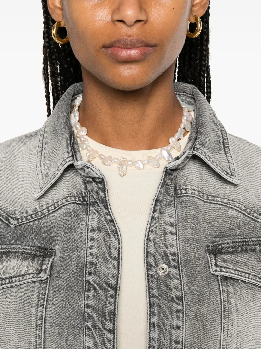 ICON DENIM Norah blouse Grijs
