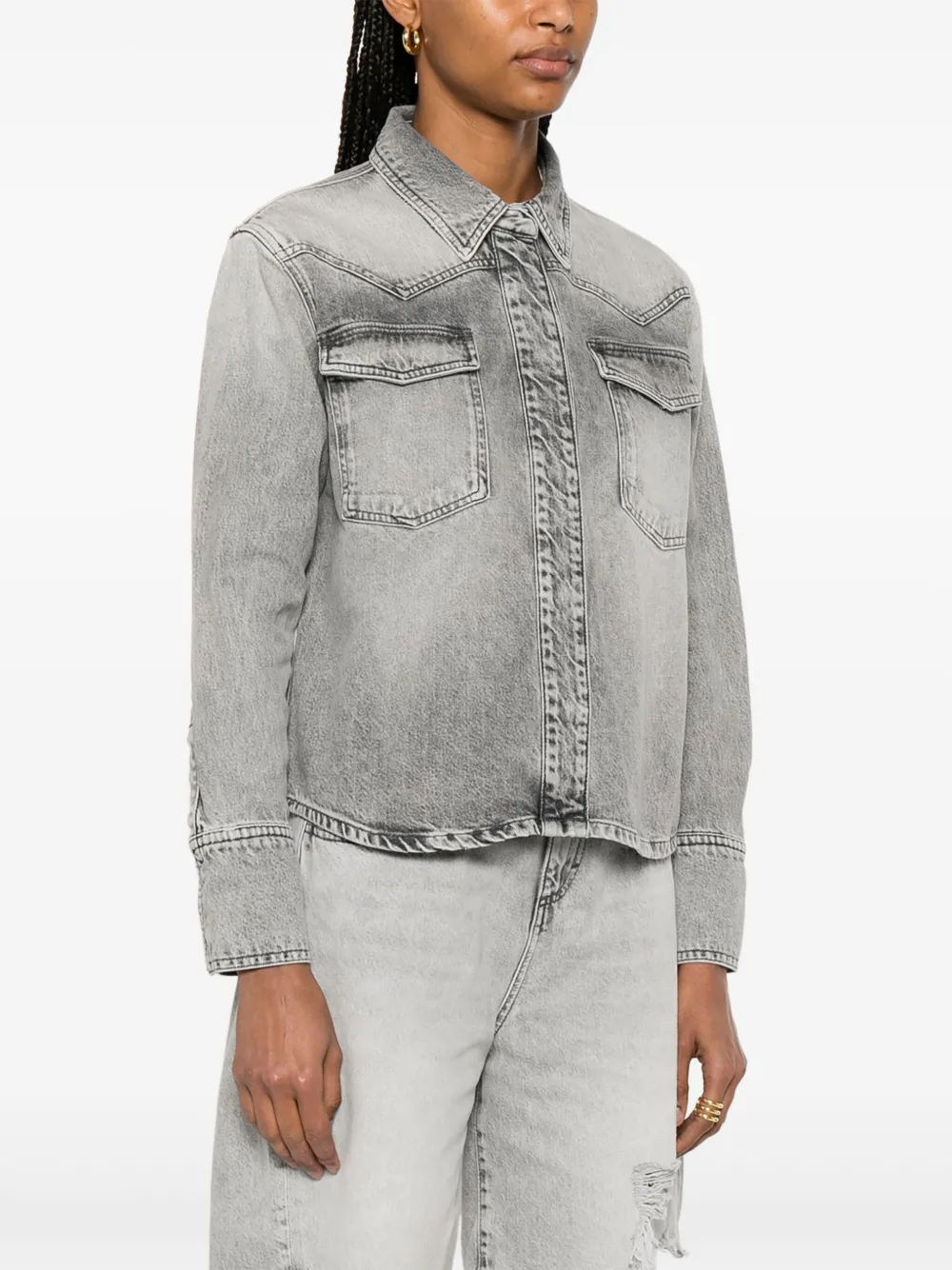 ICON DENIM Norah blouse Grijs