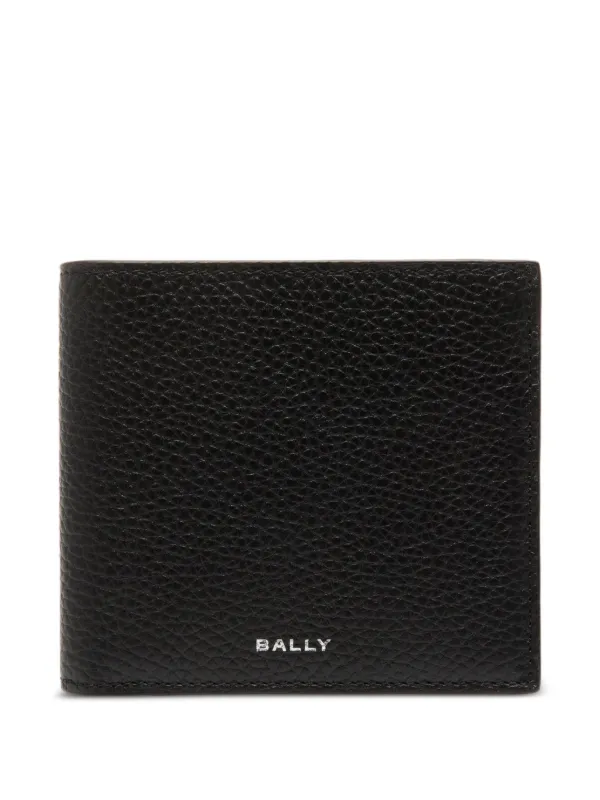 折りたたみ財布 BALLY BLACK LEATHER WALLET Bally Textured Leather Wallet | Black | FARFETCH