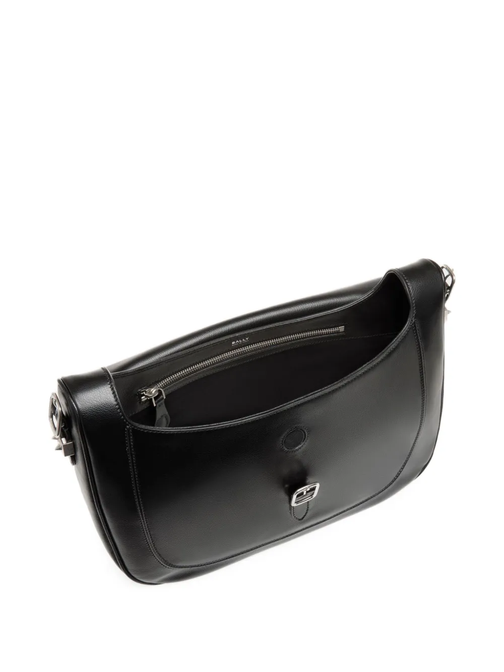 Bally Beckett Saddle-detail Shoulder Bag In Black